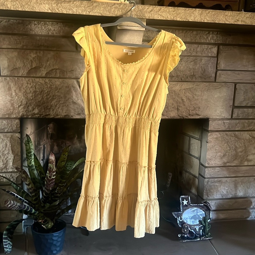 Blu Pepper dress purchased from Von Maur; fall mustard color; gently used worn